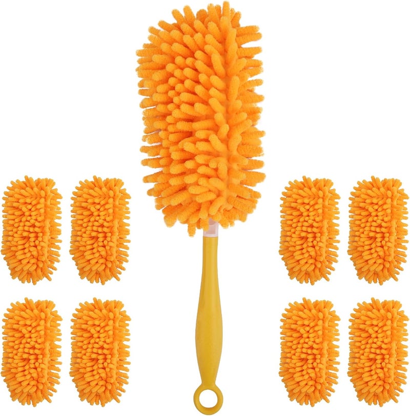 REDONES Dusters for Swiffer - Reusable Duster Refill Compatible with Swiffer Hand Duster(8 Pack+1Handle), 360 Heavy Duty Dusters Refills - Image 1